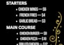 design a professional restaurant menu